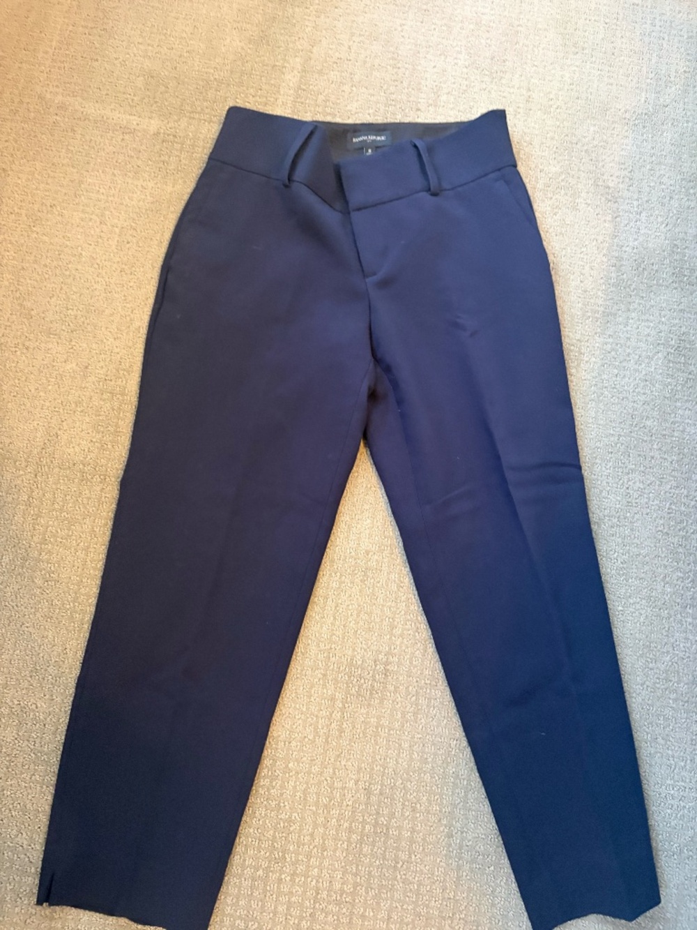 Banana Republic Navy Blue Tailored Slim Ankle Pants Trousers Size 6